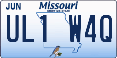 MO license plate UL1W4Q