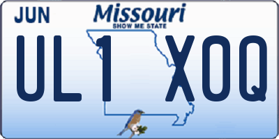 MO license plate UL1X0Q