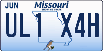 MO license plate UL1X4H