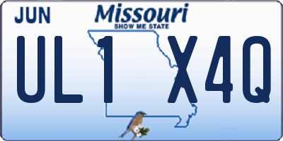 MO license plate UL1X4Q