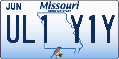 MO license plate UL1Y1Y