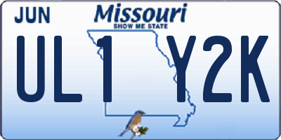 MO license plate UL1Y2K