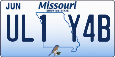 MO license plate UL1Y4B