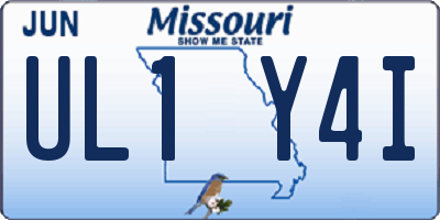 MO license plate UL1Y4I