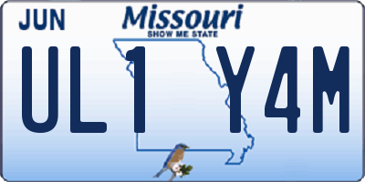 MO license plate UL1Y4M