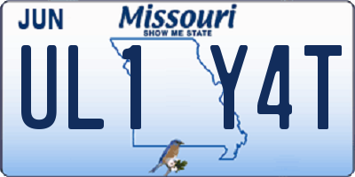 MO license plate UL1Y4T