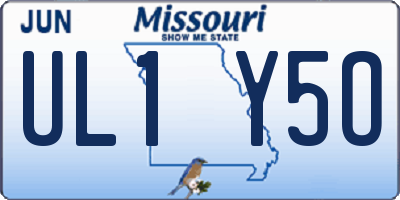 MO license plate UL1Y5O