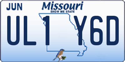 MO license plate UL1Y6D