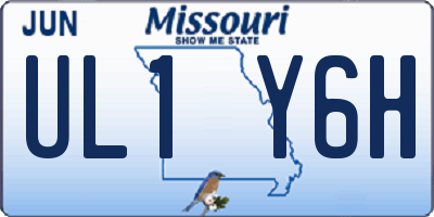 MO license plate UL1Y6H