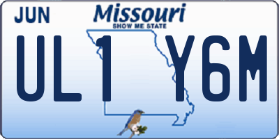 MO license plate UL1Y6M