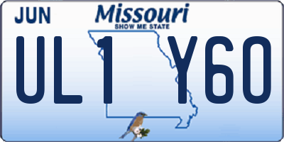 MO license plate UL1Y6O