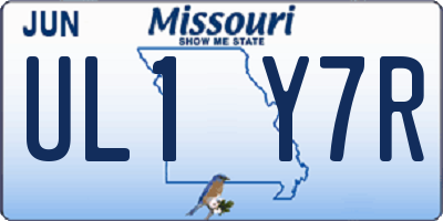 MO license plate UL1Y7R
