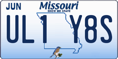 MO license plate UL1Y8S