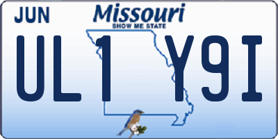 MO license plate UL1Y9I