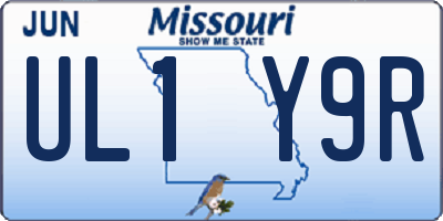 MO license plate UL1Y9R