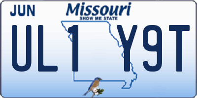MO license plate UL1Y9T