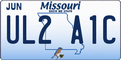 MO license plate UL2A1C