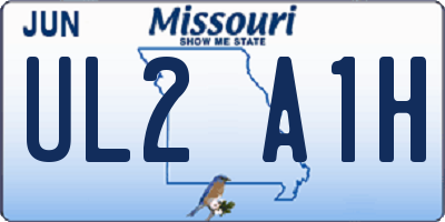 MO license plate UL2A1H
