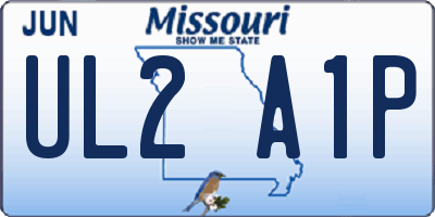 MO license plate UL2A1P