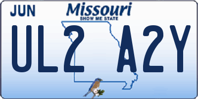 MO license plate UL2A2Y