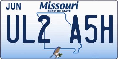 MO license plate UL2A5H