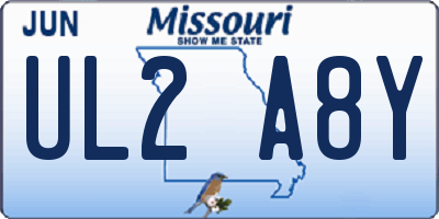 MO license plate UL2A8Y