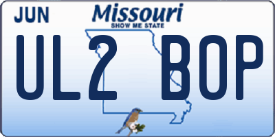 MO license plate UL2B0P