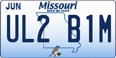 MO license plate UL2B1M
