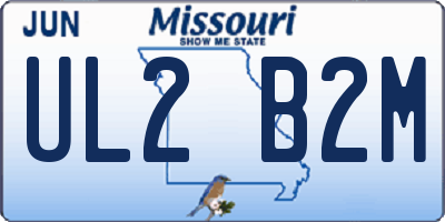 MO license plate UL2B2M