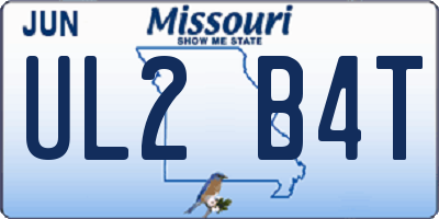 MO license plate UL2B4T