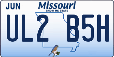 MO license plate UL2B5H
