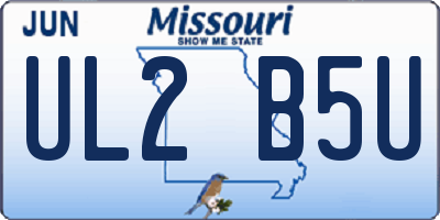 MO license plate UL2B5U