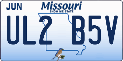 MO license plate UL2B5V