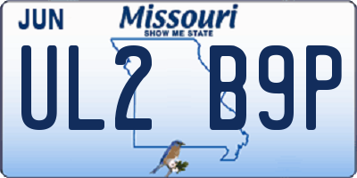 MO license plate UL2B9P