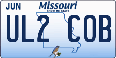 MO license plate UL2C0B