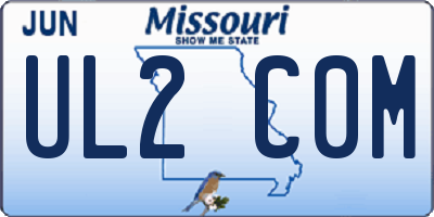 MO license plate UL2C0M