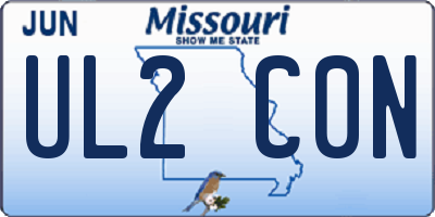 MO license plate UL2C0N