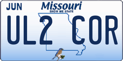 MO license plate UL2C0R