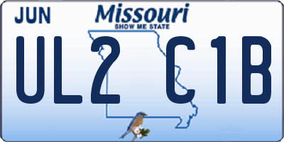 MO license plate UL2C1B