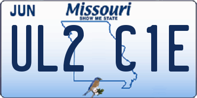MO license plate UL2C1E
