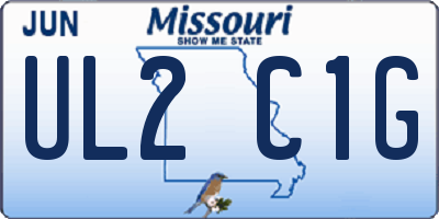 MO license plate UL2C1G