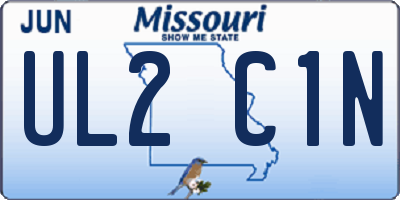 MO license plate UL2C1N