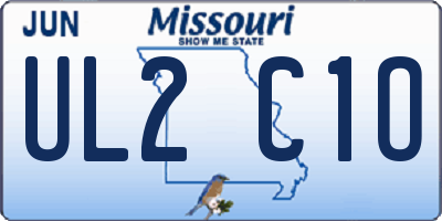 MO license plate UL2C1O
