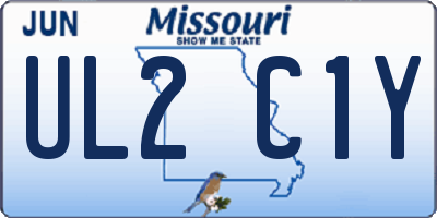 MO license plate UL2C1Y