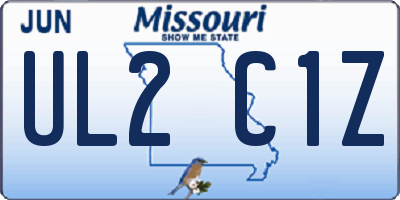 MO license plate UL2C1Z