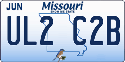 MO license plate UL2C2B