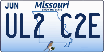 MO license plate UL2C2E
