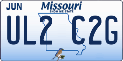 MO license plate UL2C2G
