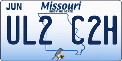 MO license plate UL2C2H