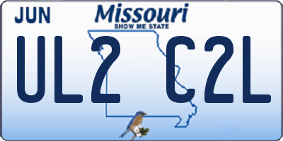 MO license plate UL2C2L